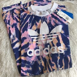 Sporty adidas T-Shirt Dress NWT! Awesome Tie-Dye!